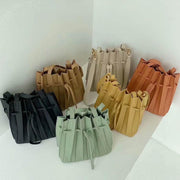 Pleated folding bucket bag, view 2 - MRSLM