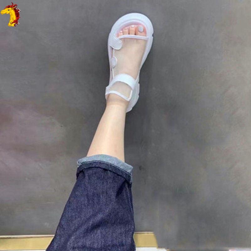Thick sole mesh velcro Roman sandals, view 5 - MRSLM