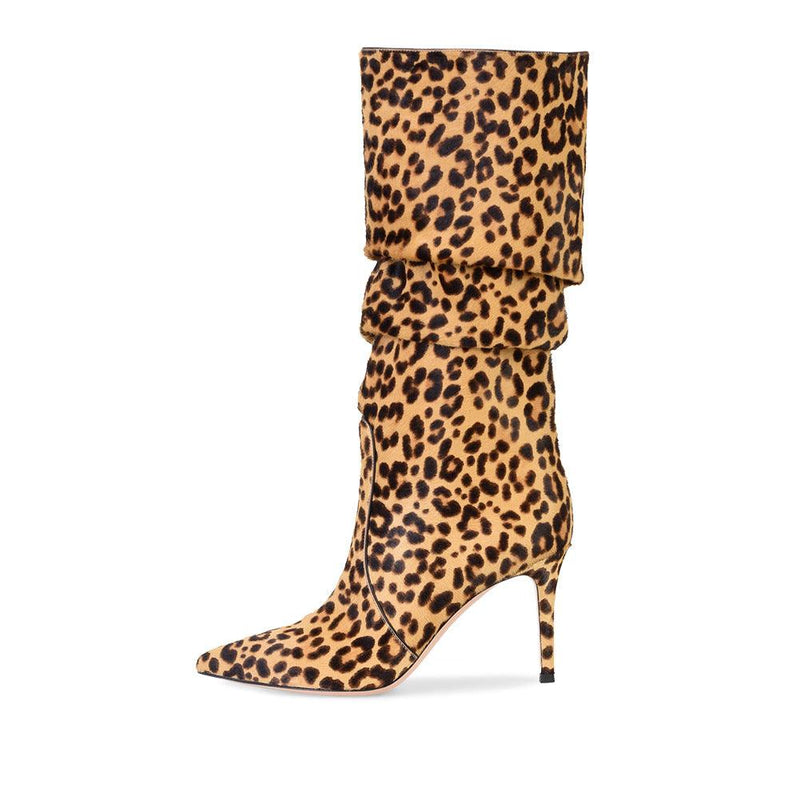 leopard print stiletto high-heeled boots, view 4 - MRSLM