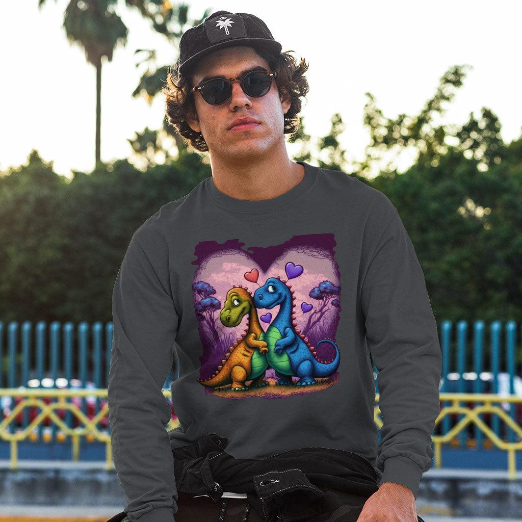 Love Sweatshirt - Dinosaur Crewneck Sweatshirt - Colorful Sweatshirt - MRSLM