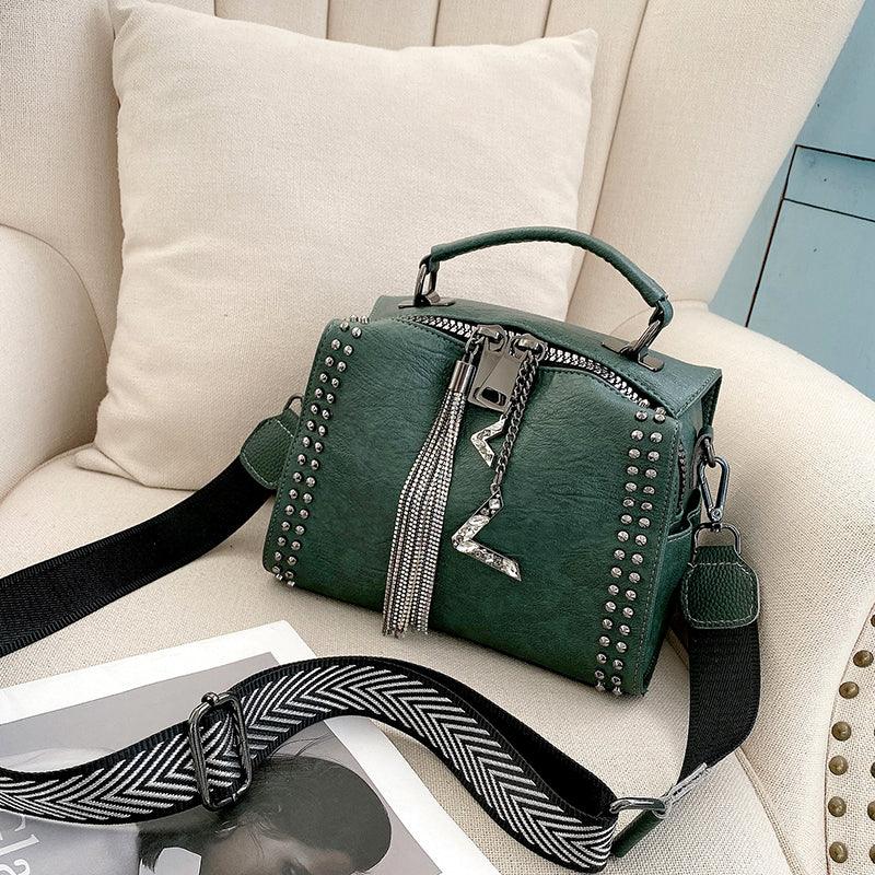 women's cowhide messenger bag, view 16 - MRSLM