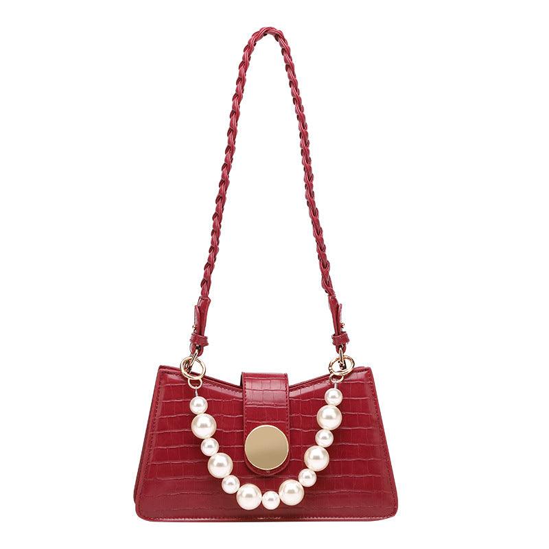 beaded armpit baguette bag, view 5 - MRSLM