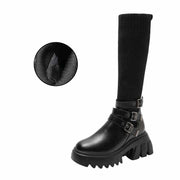 Women's microfiber platform boots, view 3 - MRSLM
