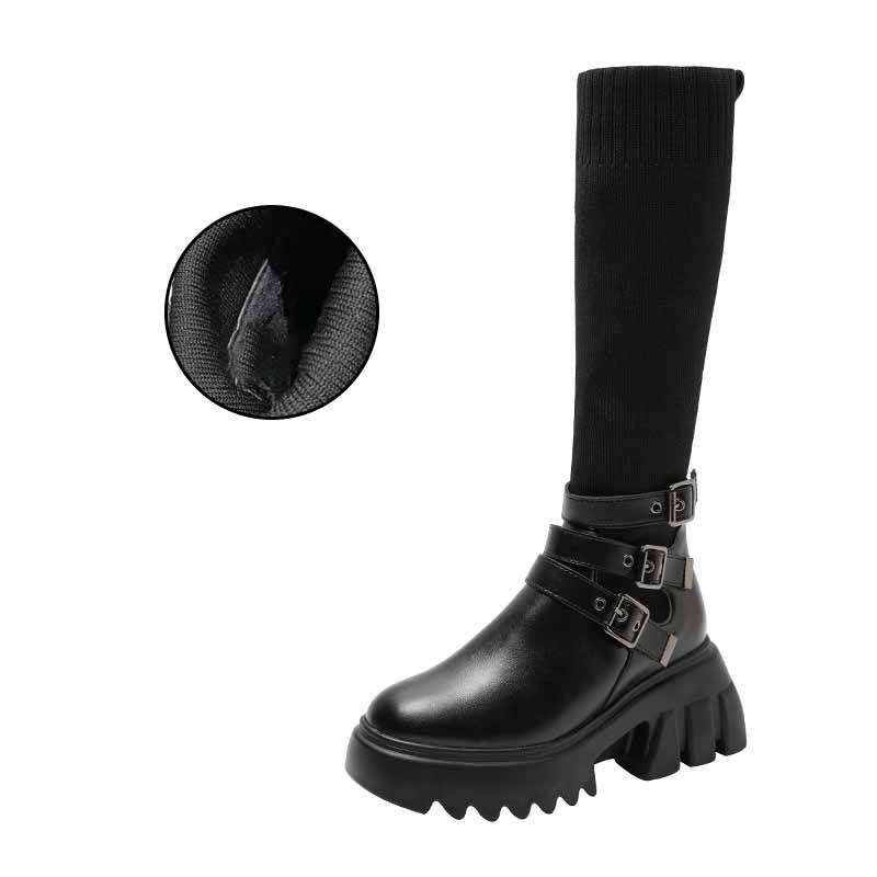 Women's microfiber platform boots, view 3 - MRSLM