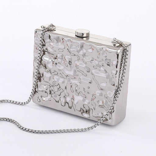 single shoulder embossed evening bag, view 2 - MRSLM