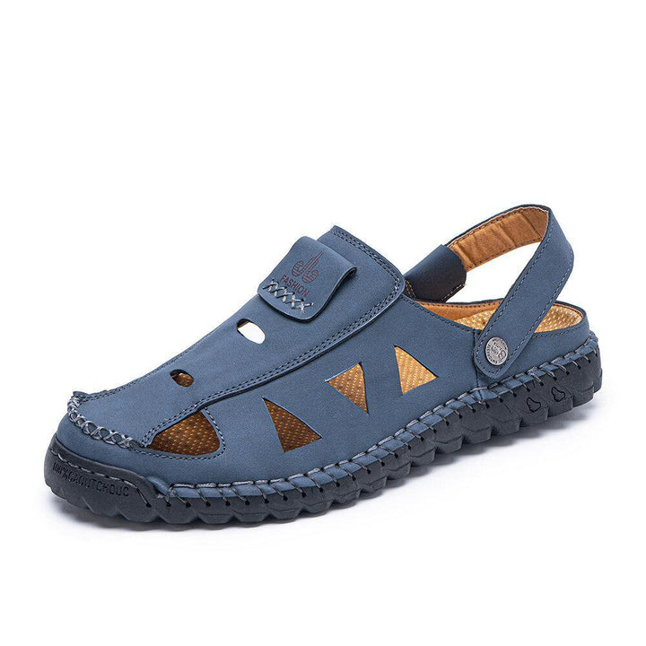Men Microfiber Breathable Two-ways Closed Toe Non Slip Outdoor Casual Sandals - MRSLM