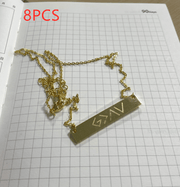 horizontal bar pendant necklace, view 12 - MRSLM