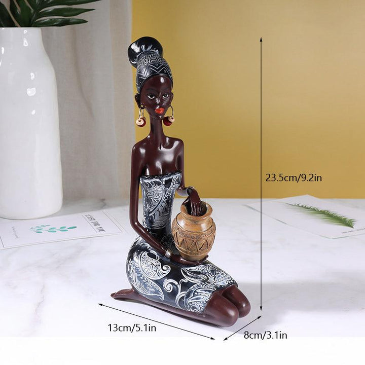 Retro African Resin Craft Ornament - MRSLM