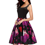 Heart print swing dress, view 3 - MRSLM