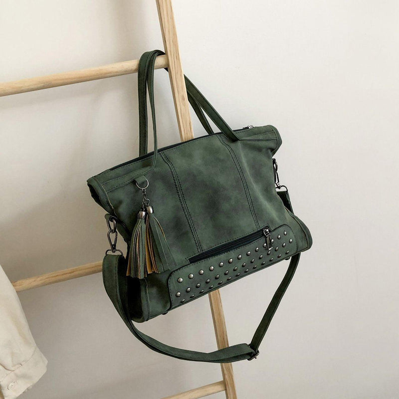 retro large diagonal women's bag, view 11 - MRSLM