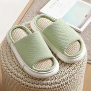 Women's linen home slippers, view 3 - MRSLM