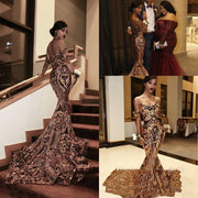 Embroidered sequin evening dress - MRSLM