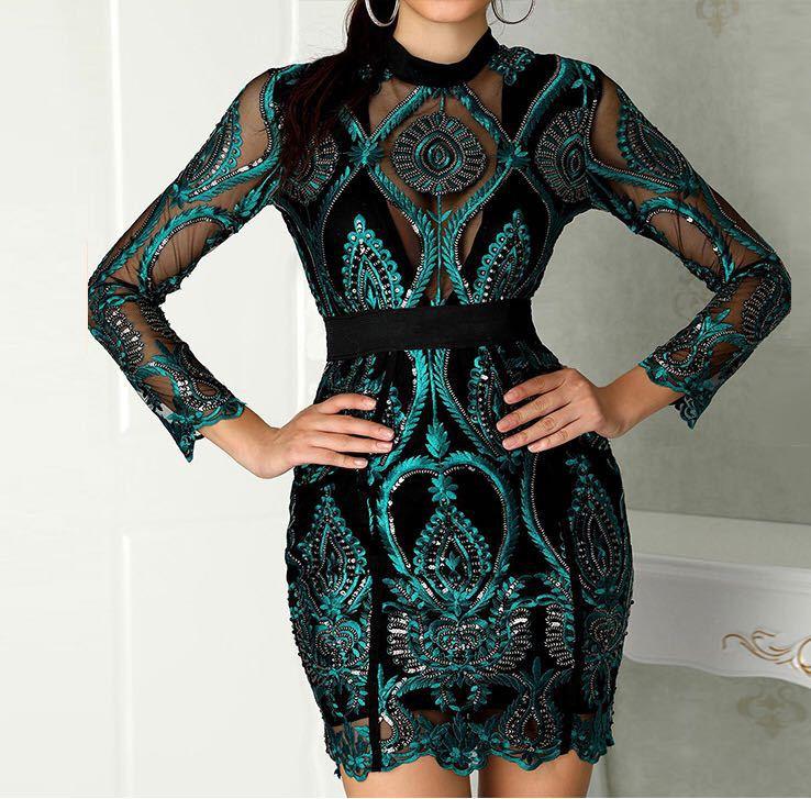 Bag Hip Long Sleeve Dress