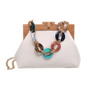 Acrylic chain small shoulder bag, view 8 - MRSLM