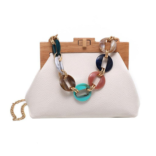 Acrylic chain small shoulder bag, view 8 - MRSLM