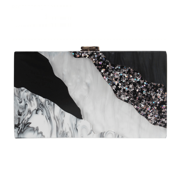 Acrylic marble phone clutch, view 2 - MRSLM
