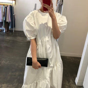 Ragged bubble sleeve dress, view 2 - MRSLM