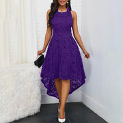 round neck sleeveless lace skirt, view 3 - MRSLM