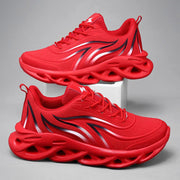 Men's sports mesh running shoes, flame pattern, view 9 - MRSLM