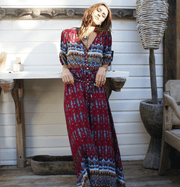 women beach boho maxi dress, view 4 - MRSLM