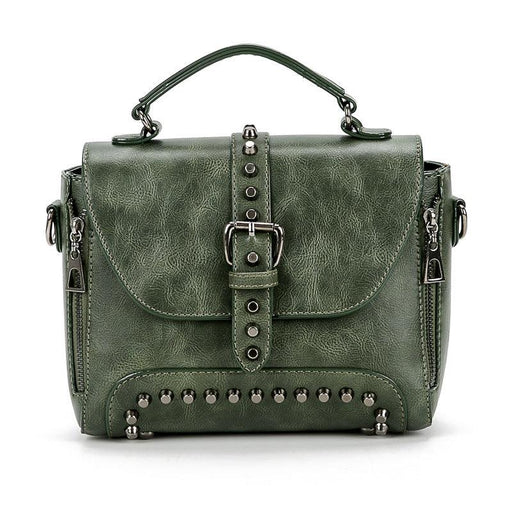 studded women's messenger bag, view 12 - MRSLM