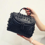 sheepskin rivet stitching pouch, view 8 - MRSLM