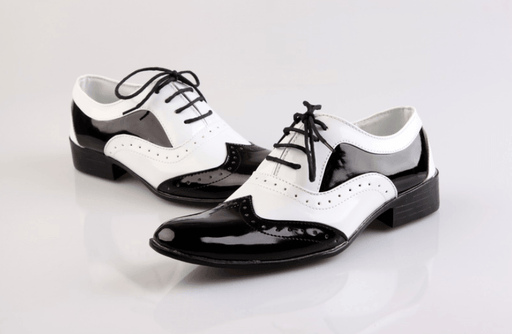 Men's black and white fashion slip-on shoes - MRSLM