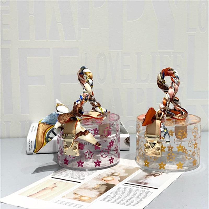round transparent box handbag, view 2 - MRSLM