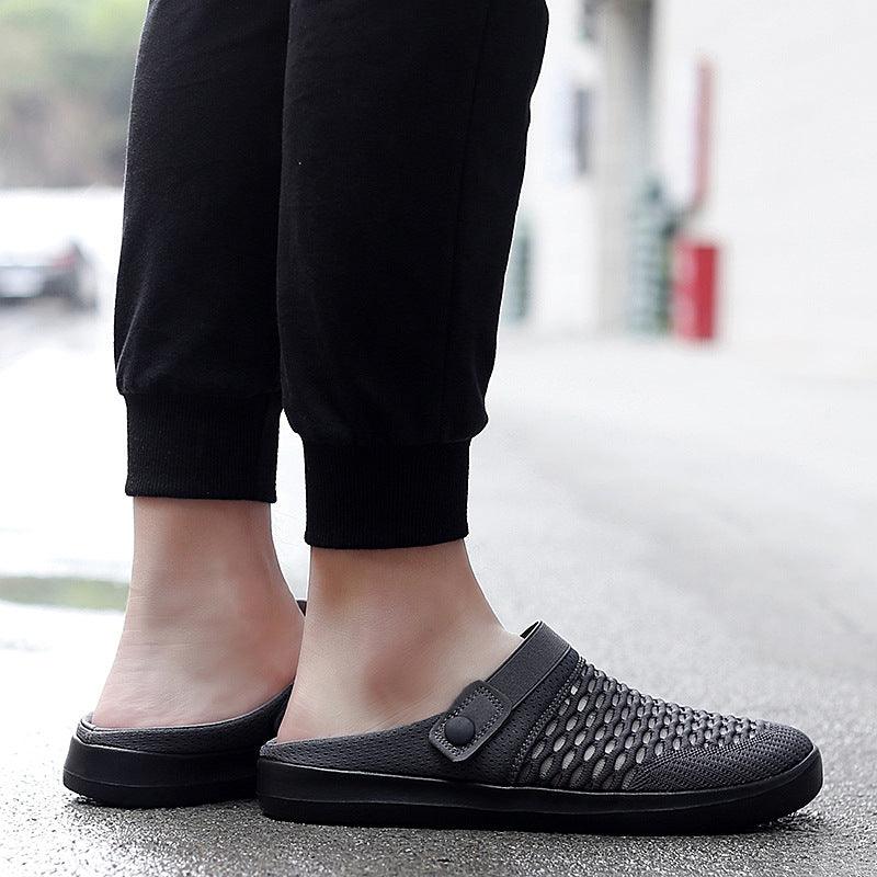 Flat slip-on half slippers, view 2 - MRSLM