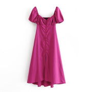 berry cotton linen dress - MRSLM