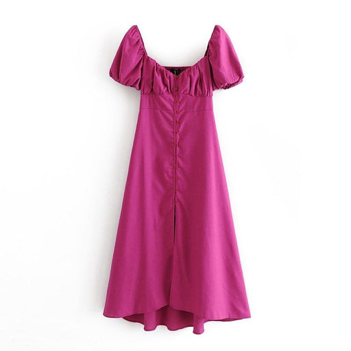 berry cotton linen dress - MRSLM
