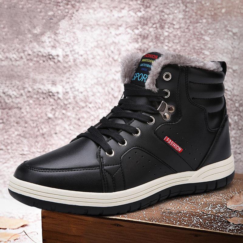 men's high-top cotton snow boots, view 3 - MRSLM