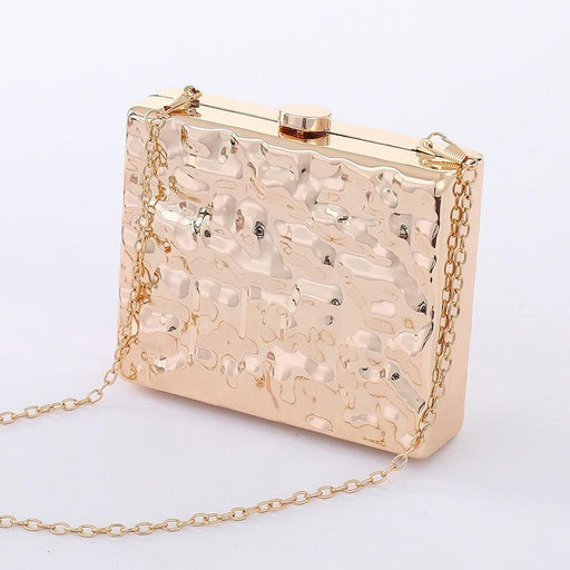 single shoulder embossed evening bag, view 5 - MRSLM