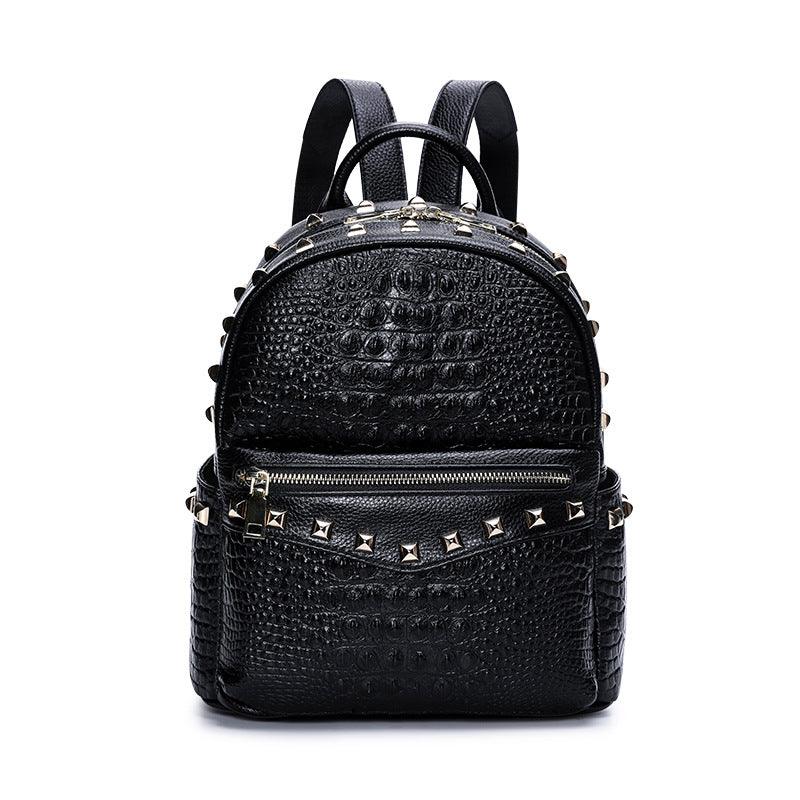 women's small square cowhide backpack, view 3 - MRSLM