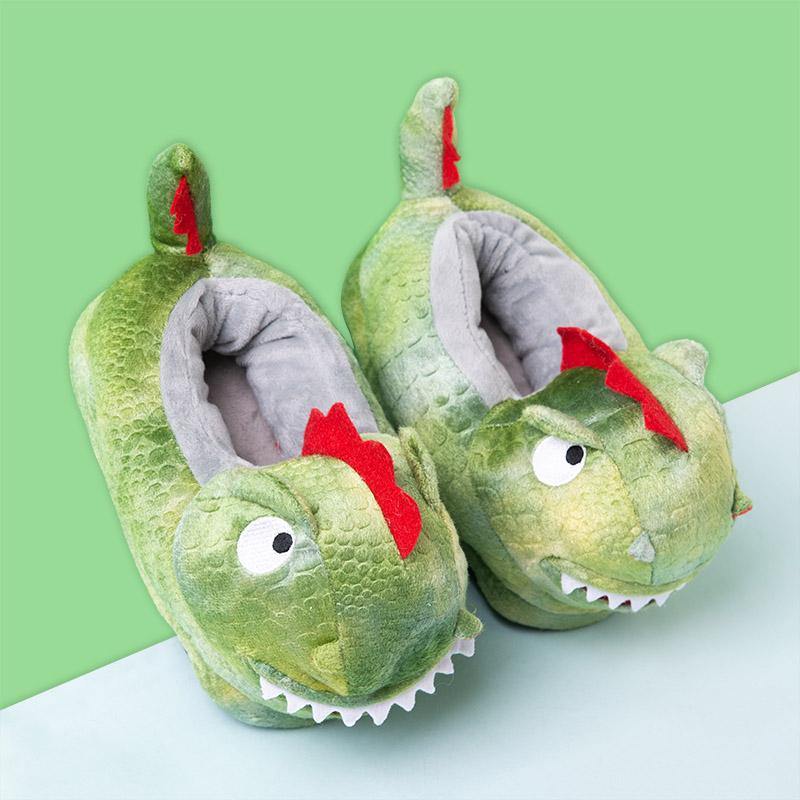 Dinosaur Slippers with Anti-Skid Rubber Sole House Shoes - MRSLM