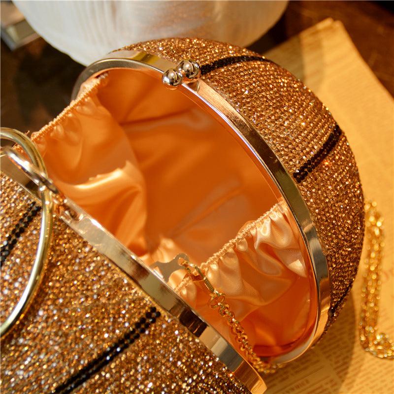 Ladies Rhinestone Ball Diagonal Bag - MRSLM