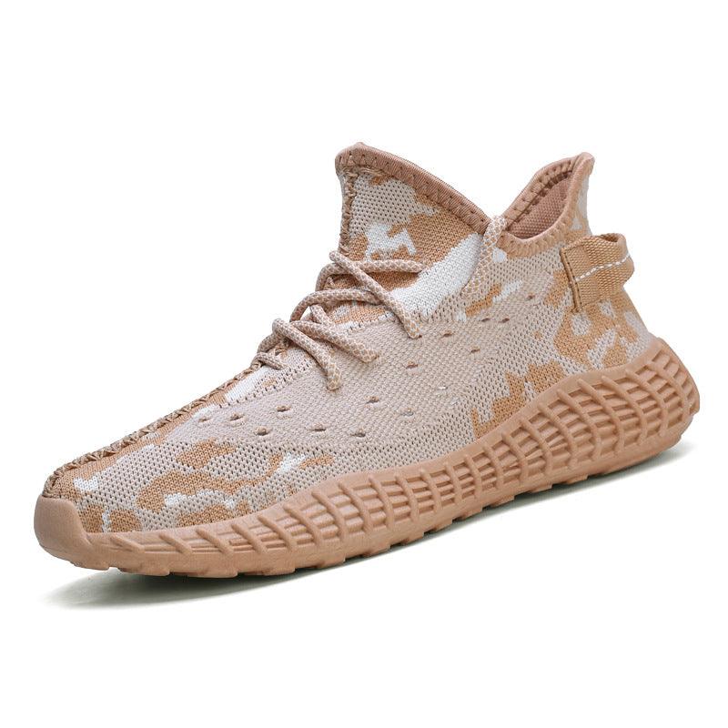 Men's platform low-top knit sneakers, view 5 - MRSLM