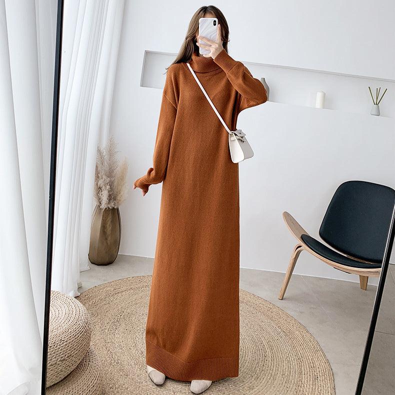 Black knitted dress long skirt - MRSLM