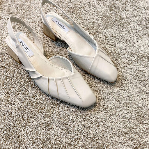 High heel crinkled sandals, view 4 - MRSLM