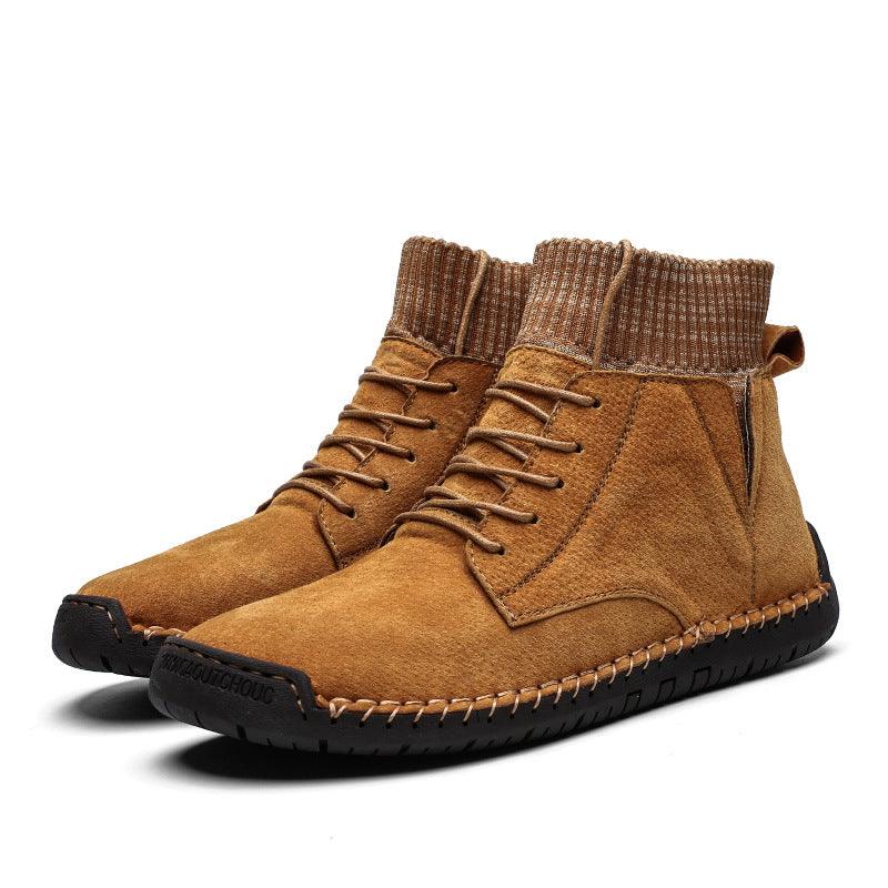 Men's Handmade Socks High Top Martin Boots - MRSLM