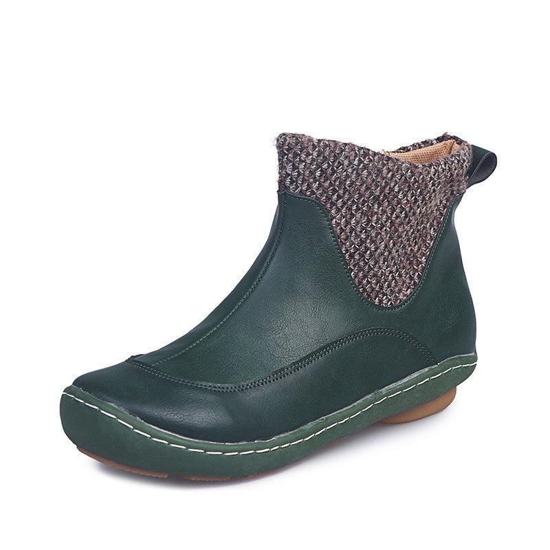 New women's shoes woolen women's leather boots - MRSLM