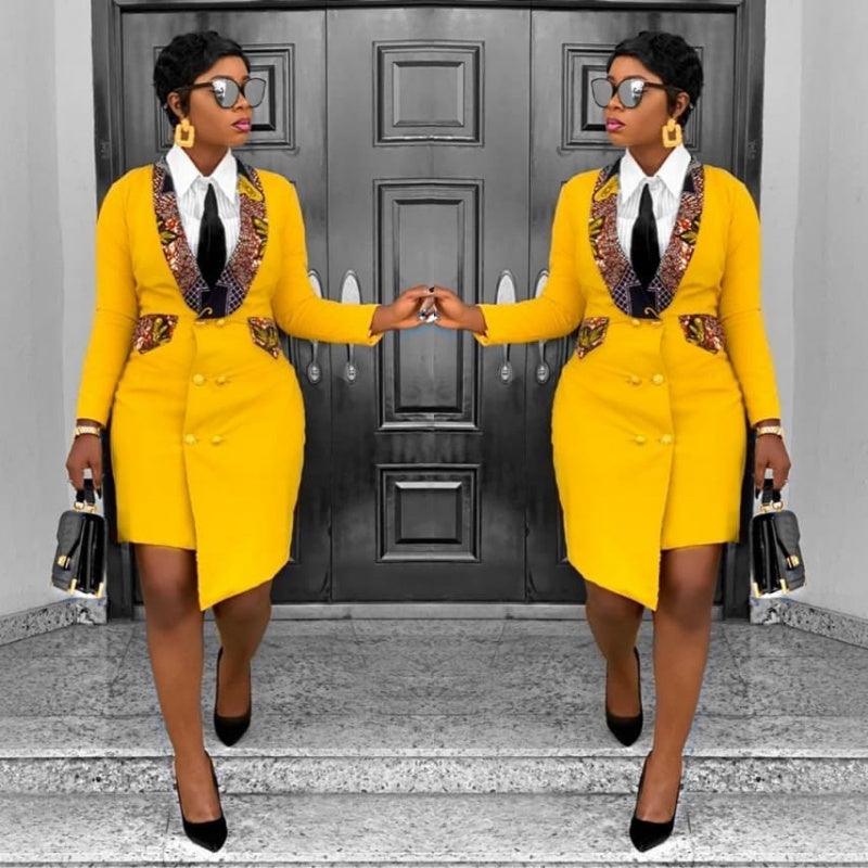 Women's irregular double-breasted dress suit - MRSLM