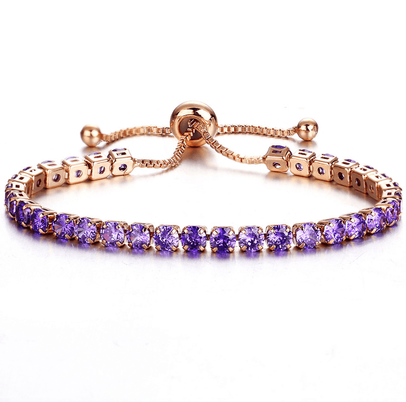 inlaid zircon push-pull bracelet, view 7 - MRSLM
