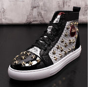 High-top punk studded casual shoes, view 8 - MRSLM