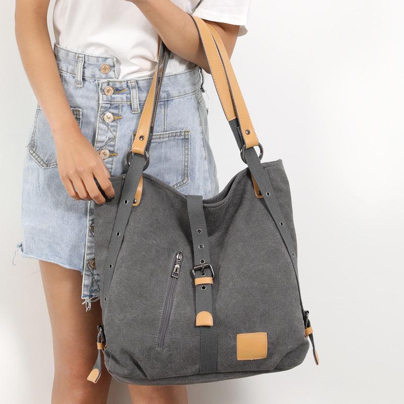 women's large canvas shoulder bag, view 3 - MRSLM