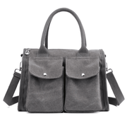casual canvas crossbody hobo bag, view 14 - MRSLM