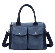 casual canvas crossbody hobo bag, view 9 - MRSLM