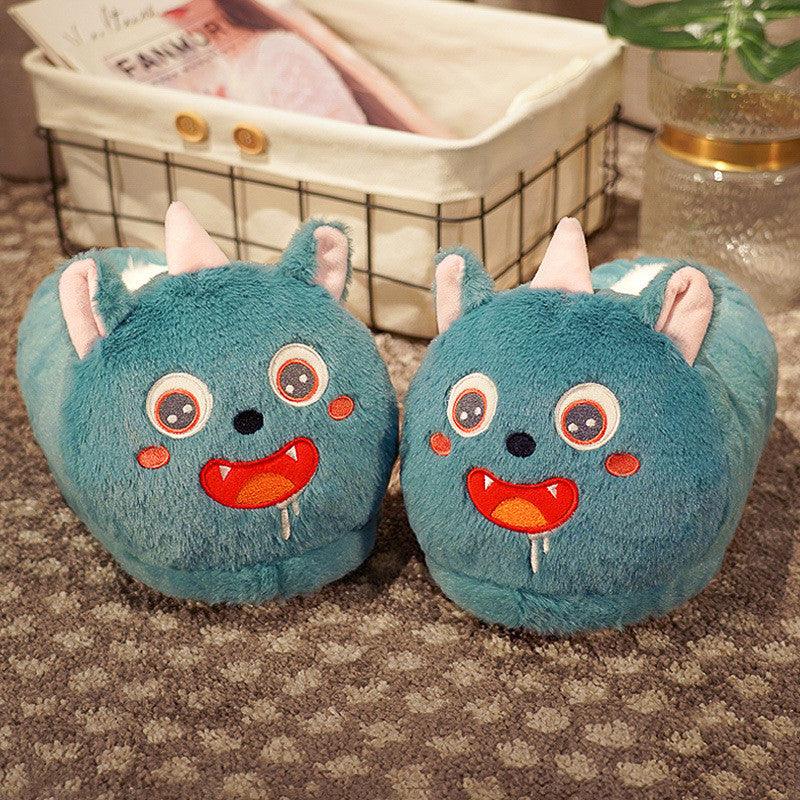 Cute plush home slippers, view 13 - MRSLM