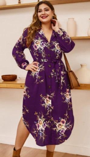 Fashion new autumn flower dress - MRSLM