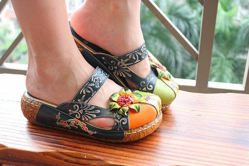 Summer thick bottom flat slippers, view 4 - MRSLM